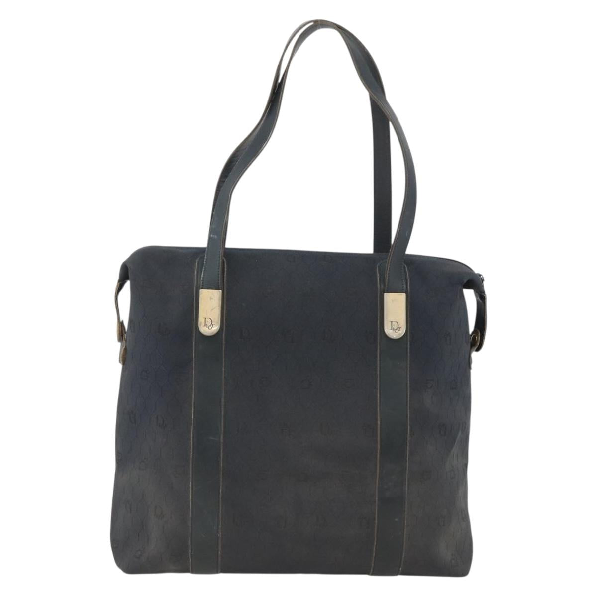 Christian Dior Honeycomb Canvas Boston Bag Navy Auth BSZ020