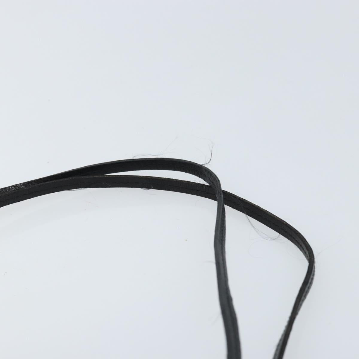 Miu Miu Shoulder Bag Canvas Black Silver Auth BSZ027