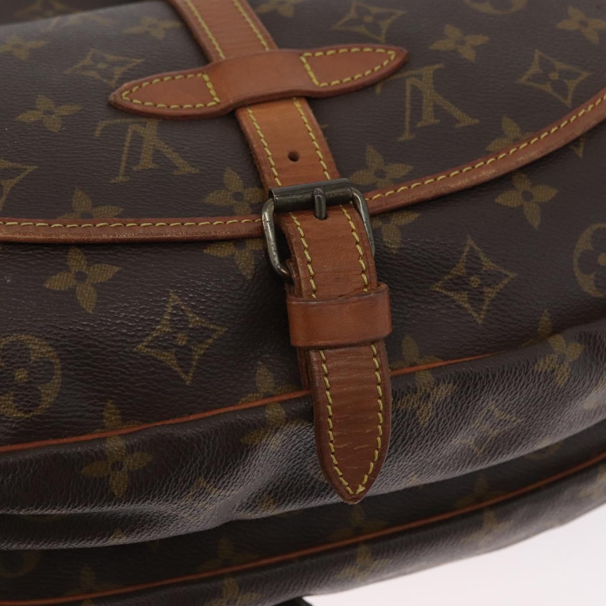 LOUIS VUITTON Monogram Saumur 30 Shoulder Bag M42256 LV Auth BSZ049