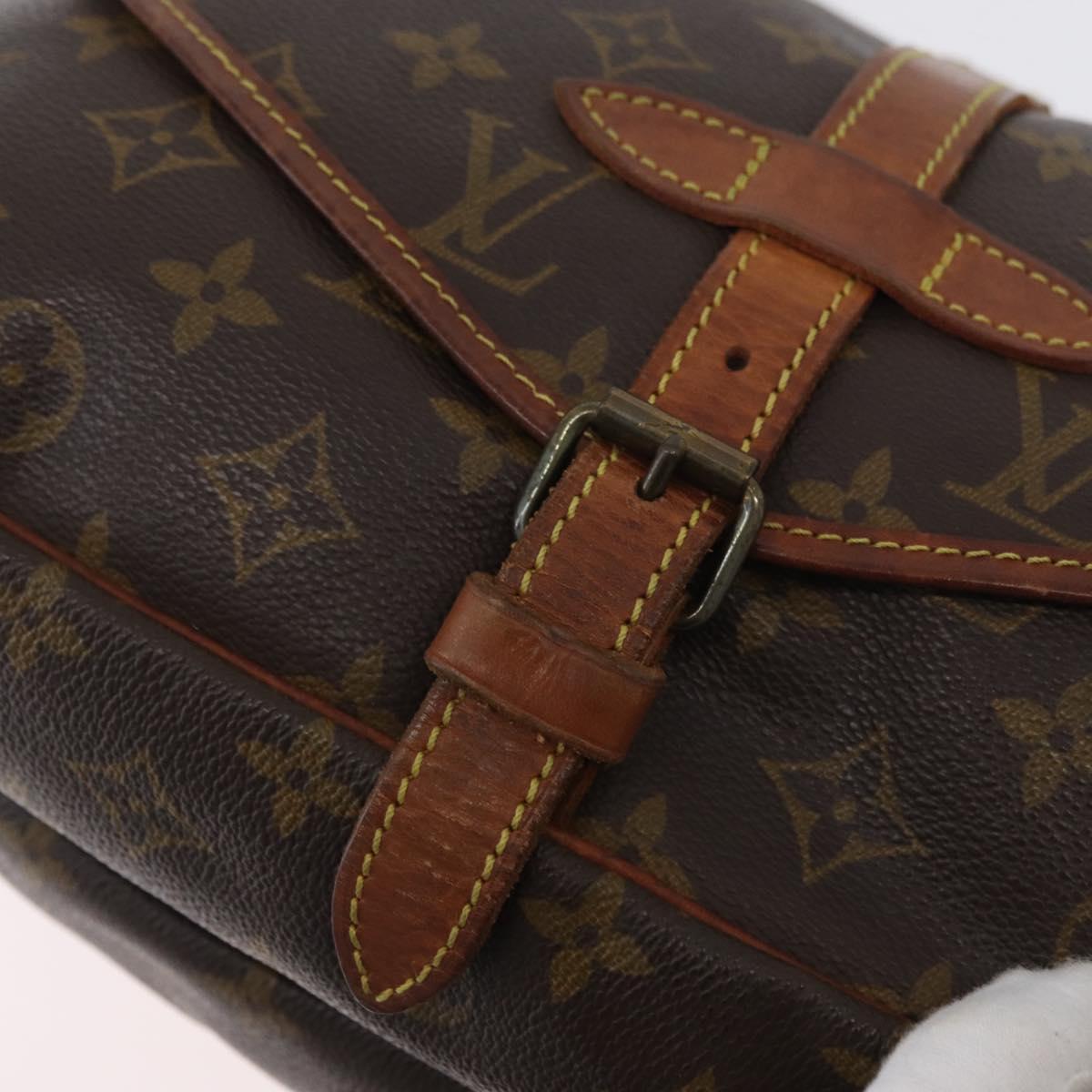 LOUIS VUITTON Monogram Saumur 30 Shoulder Bag M42256 LV Auth BSZ049