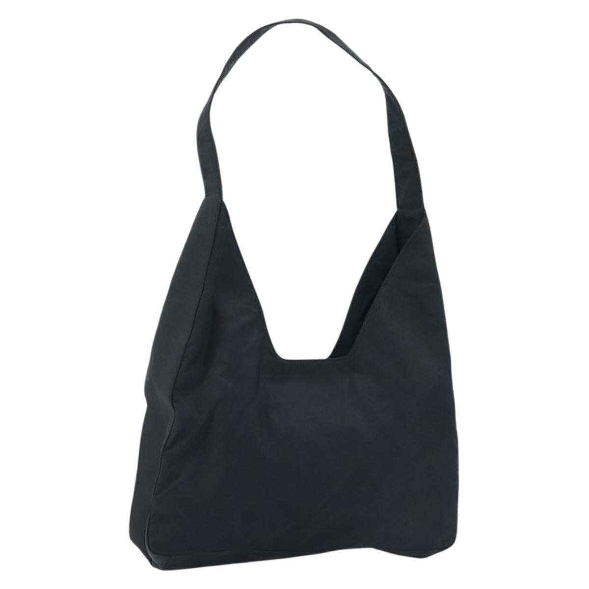 PRADA Shoulder Bag Nylon Black Silver Auth BSZ056