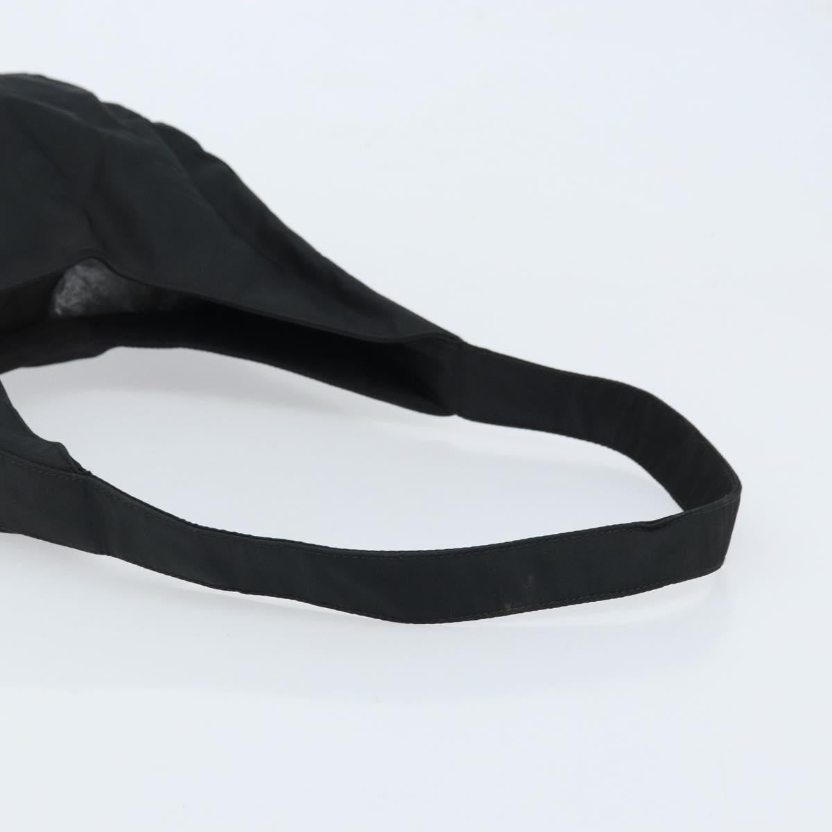 PRADA Shoulder Bag Nylon Black Silver Auth BSZ056