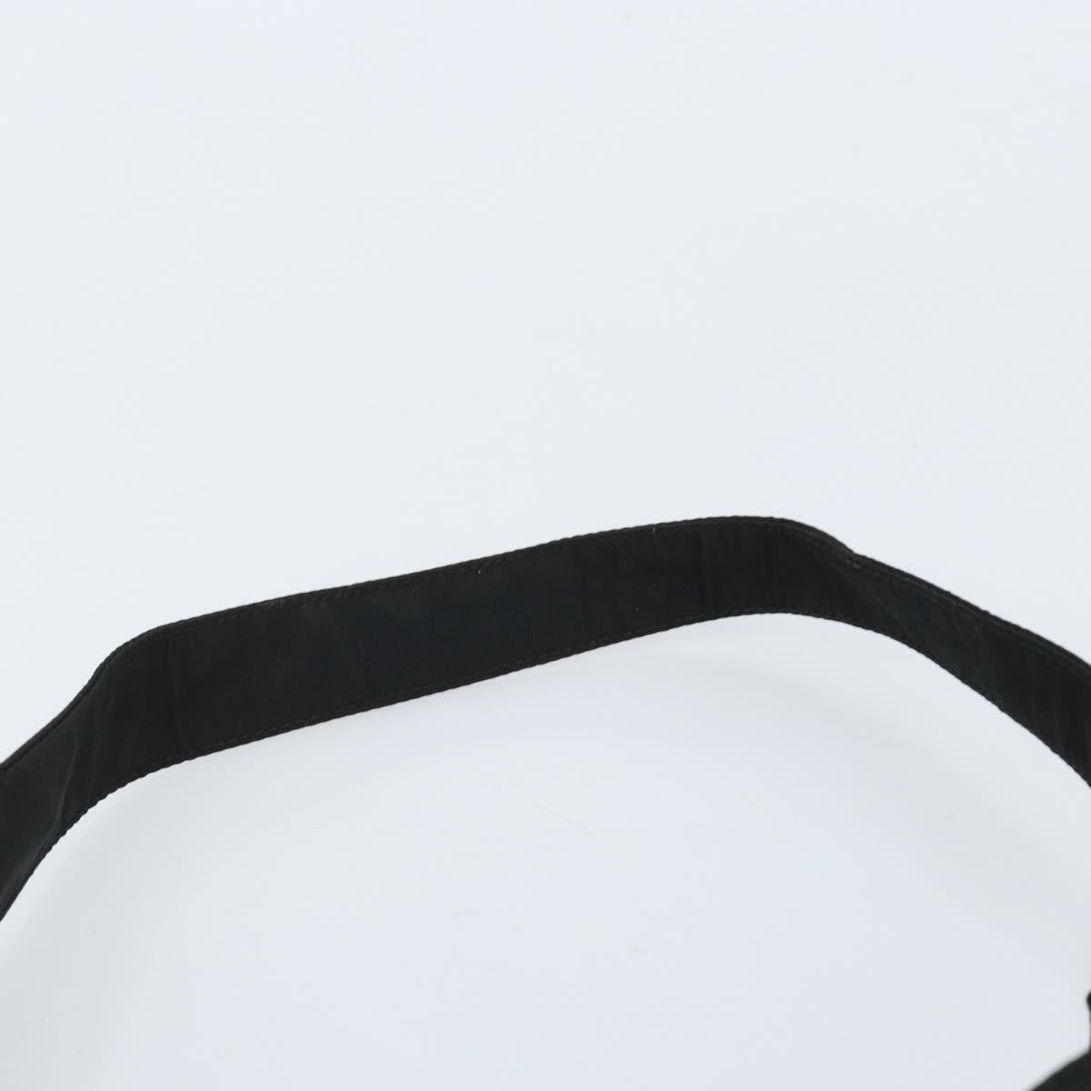 PRADA Shoulder Bag Nylon Black Silver Auth BSZ056