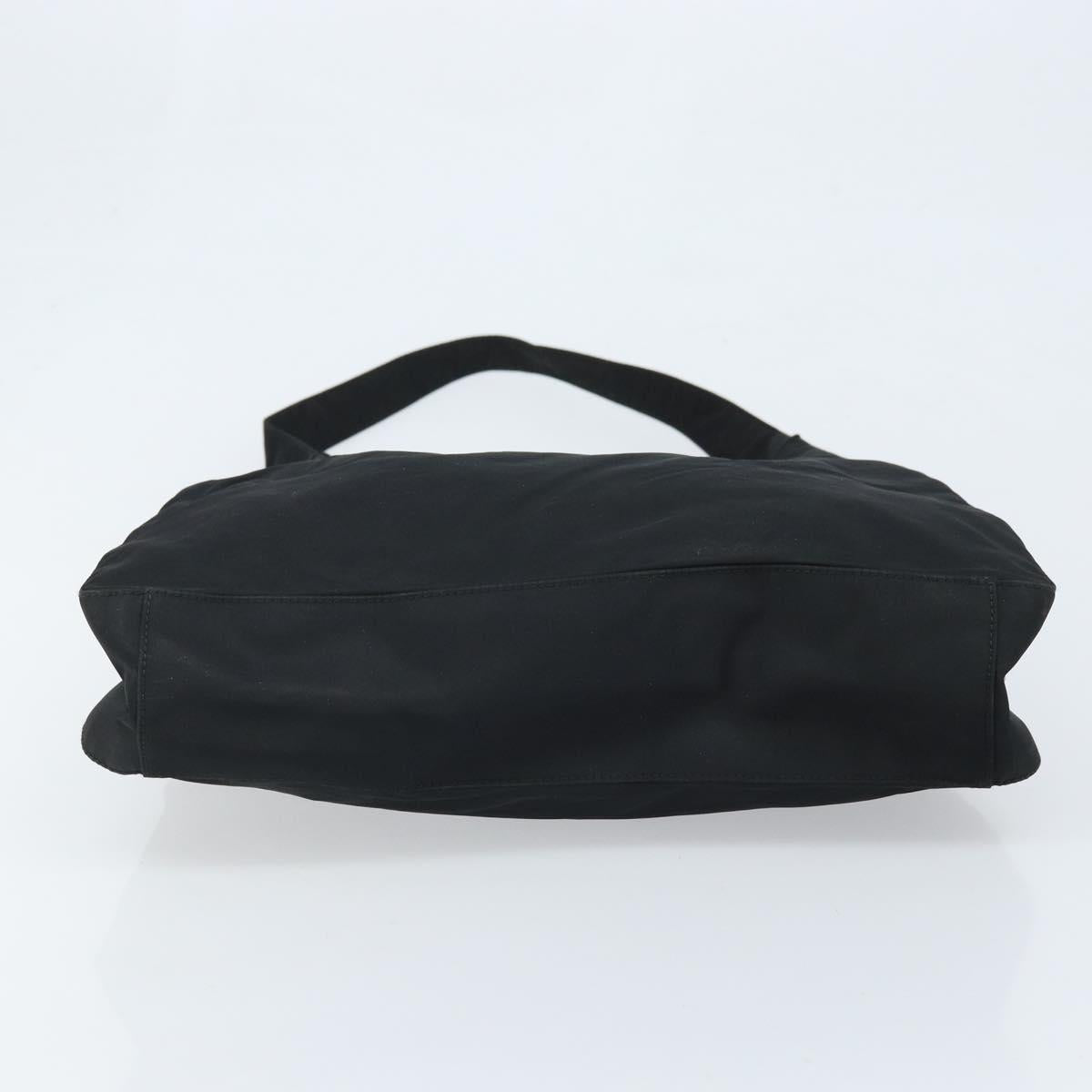 PRADA Shoulder Bag Nylon Black Silver Auth BSZ056
