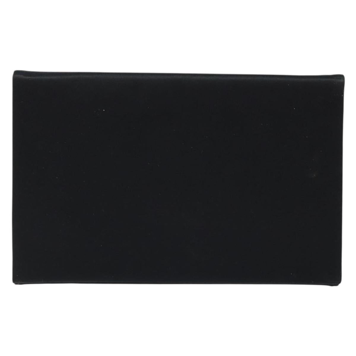 SAINT LAURENT Clutch Bag Satin Black Gold Auth BSZ059