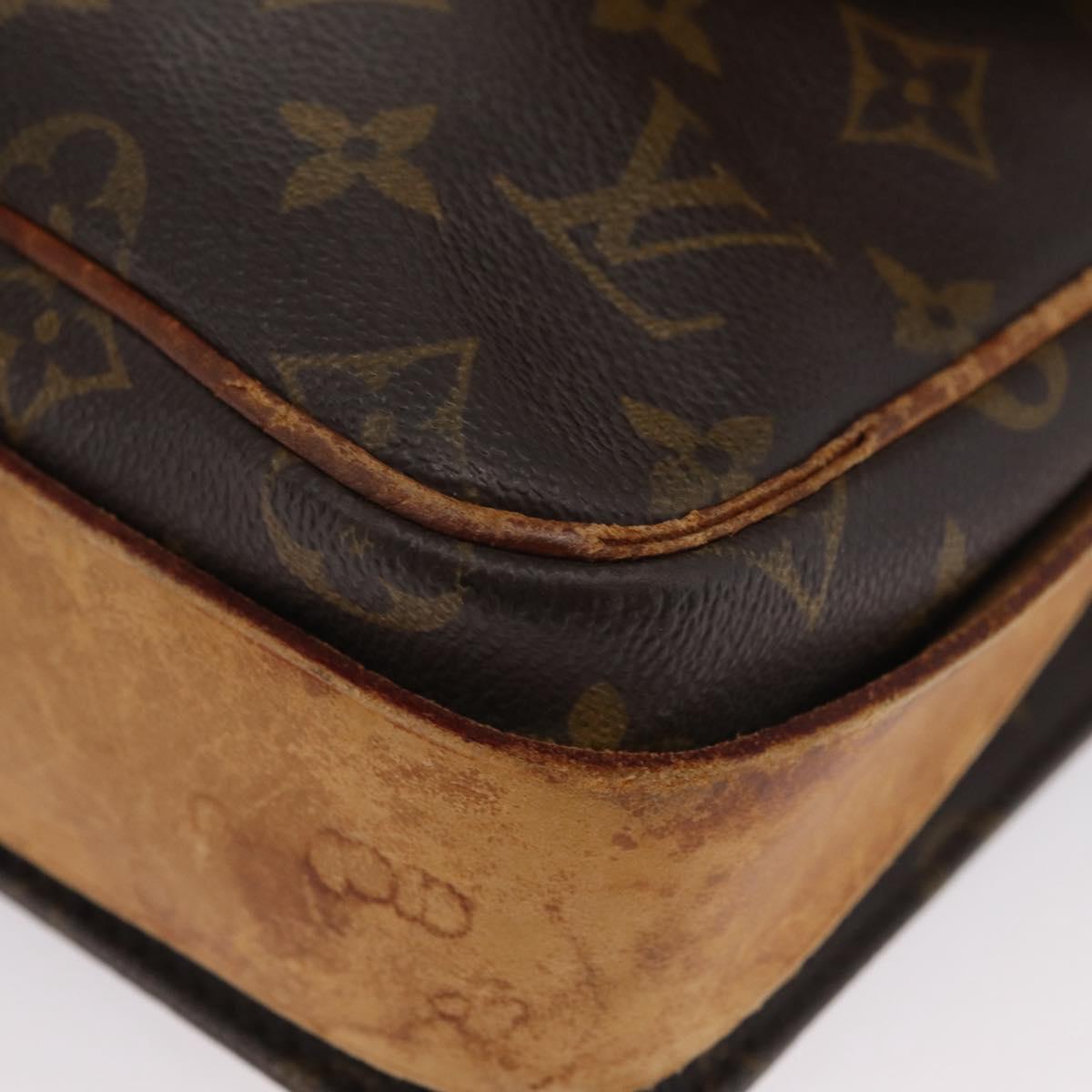 LOUIS VUITTON Monogram Cartouchiere MM Shoulder Bag M51253 LV Auth BSZ063