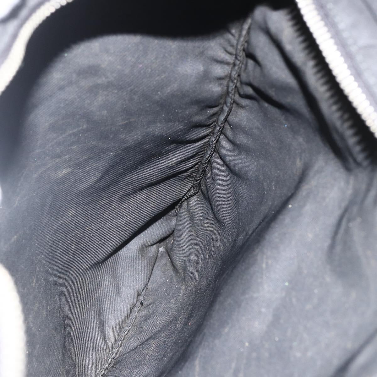 PRADA Shoulder Bag Nylon Black Silver Auth BSZ071