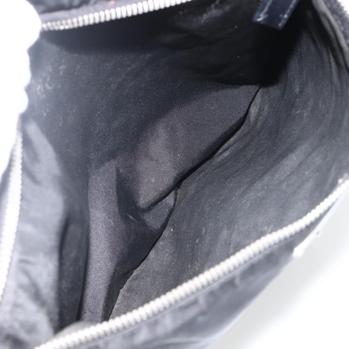 PRADA Shoulder Bag Nylon Black Silver Auth BSZ071