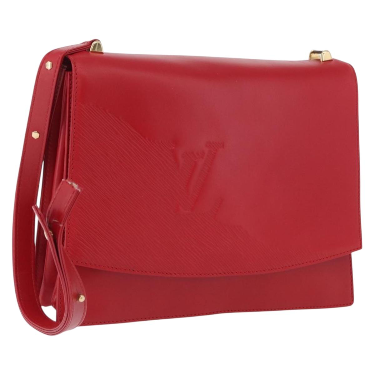 LOUIS VUITTON Opera line Delph Shoulder Bag Red M63937 LV Auth BSZ075