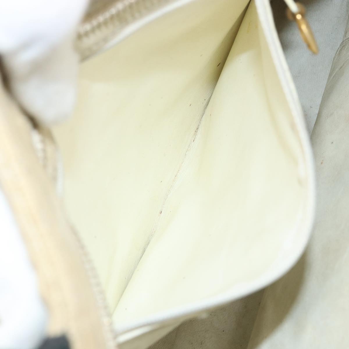 CHANEL Standard Tote Bag Canvas Beige Gold CC Auth BSZ077