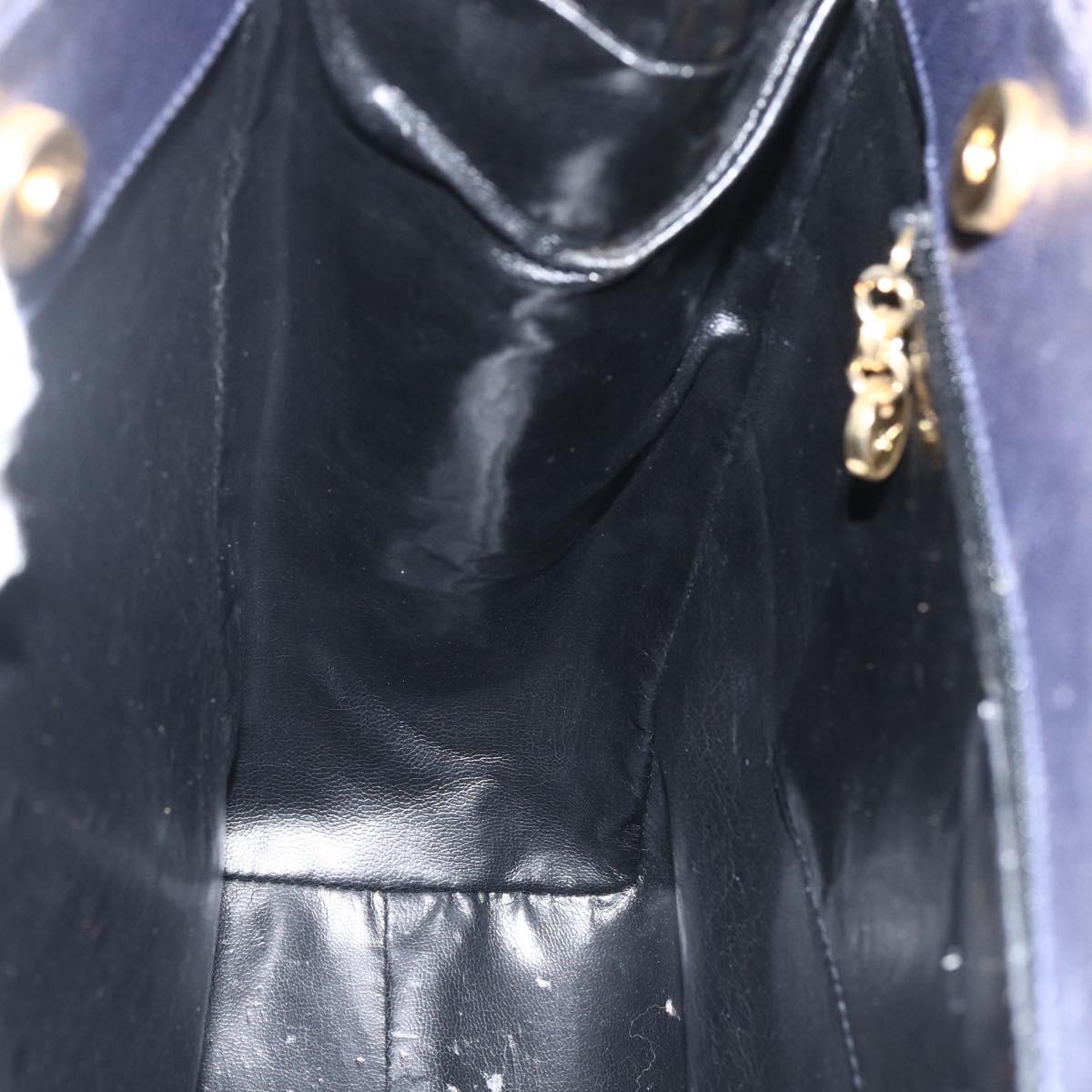 Salvatore Ferragamo Vala Tote Bag Leather Purple Gold Auth BSZ080