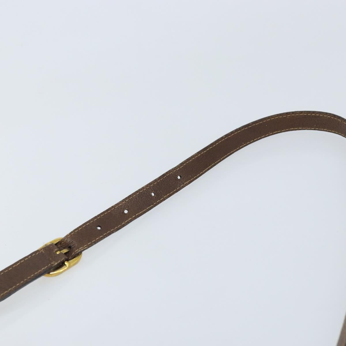 GUCCI GG Supreme Web Sherry Line Bag PVC Beige Gold 116 02 089 Auth BSZ082