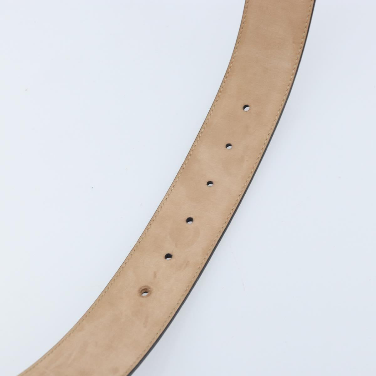 GUCCI Belt Leather 39"" Black Gold 245884 214351 85 34 Auth BSZ094