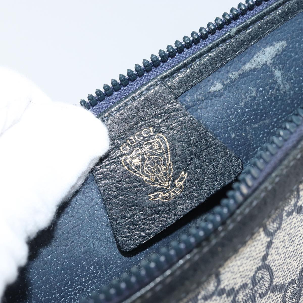 GUCCI GG Supreme Clutch Bag PVC Navy Auth BSZ101