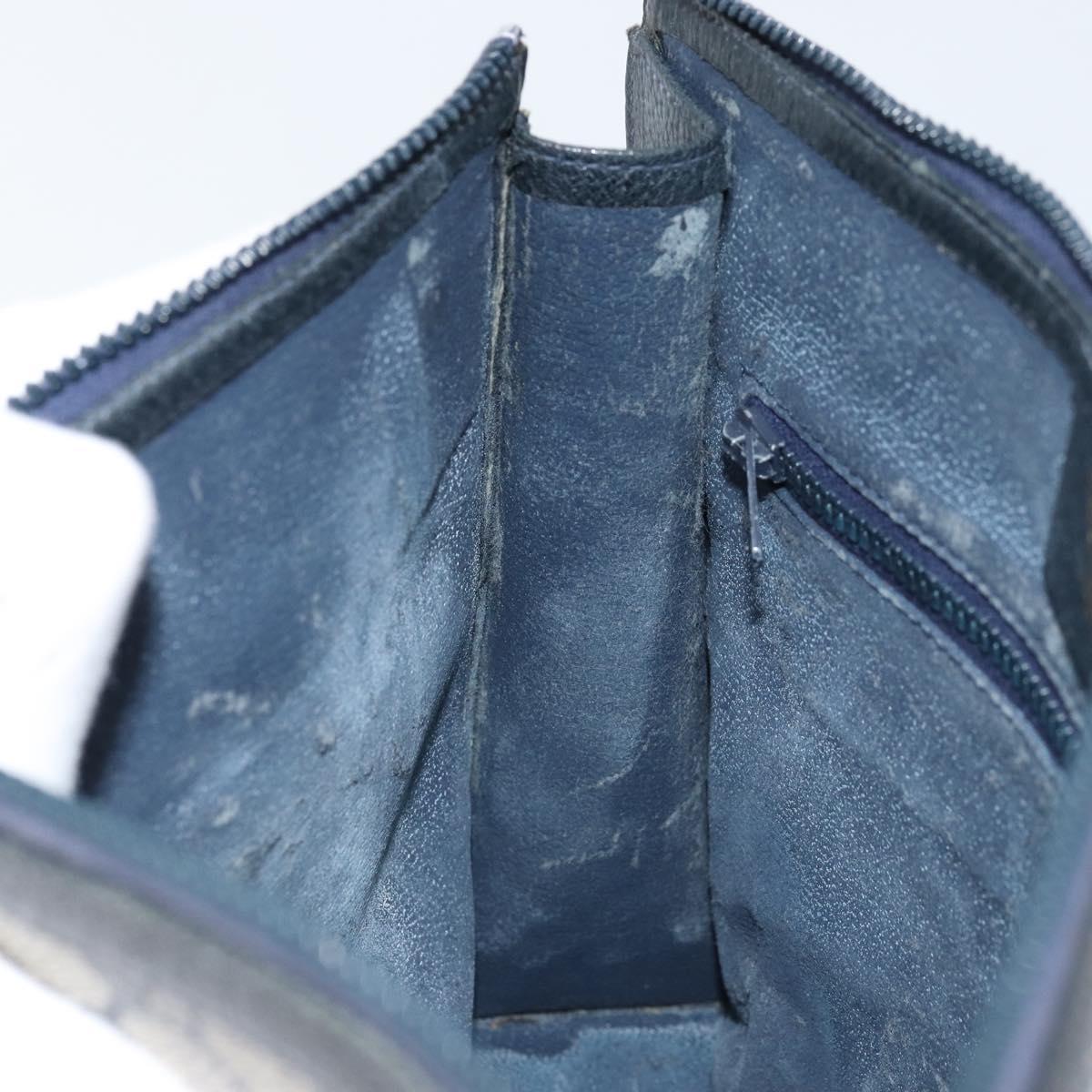 GUCCI GG Supreme Clutch Bag PVC Navy Auth BSZ101