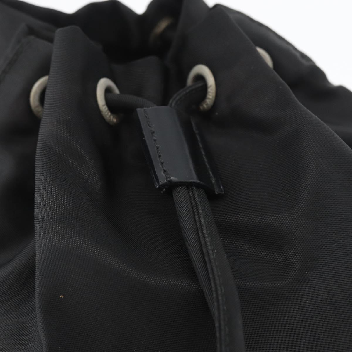 PRADA Drawstring Pouch Nylon Black Auth BSZ108
