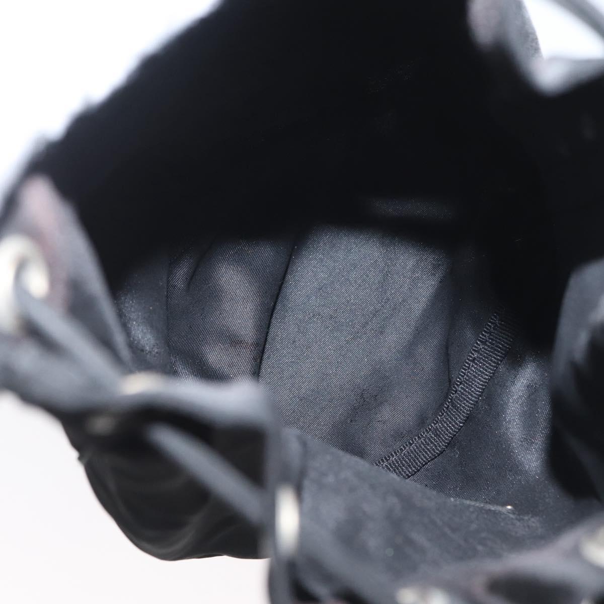 PRADA Drawstring Pouch Nylon Black Auth BSZ108