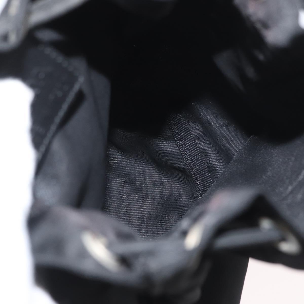 PRADA Drawstring Pouch Nylon Black Auth BSZ108
