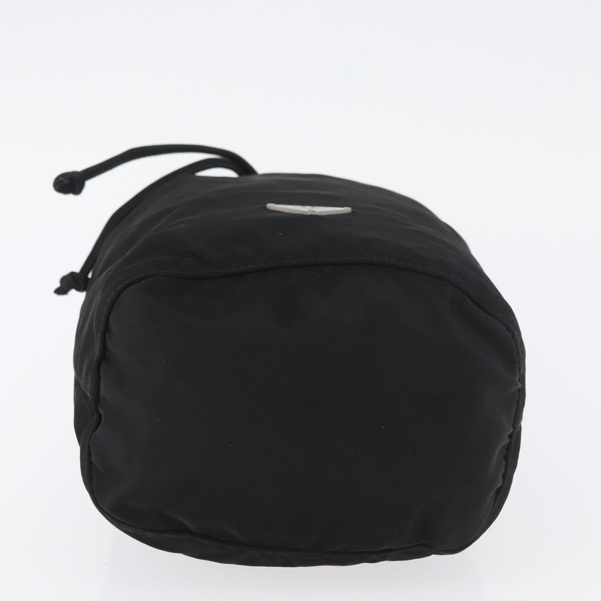 PRADA Drawstring Pouch Nylon Black Auth BSZ108