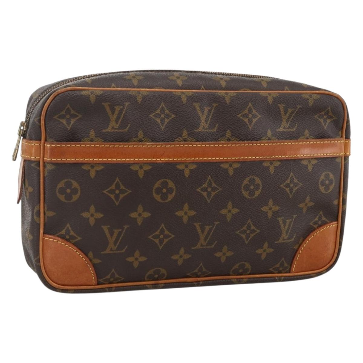 LOUIS VUITTON Monogram Compiegne 28 Clutch Bag M51845 LV Auth BSZ110A