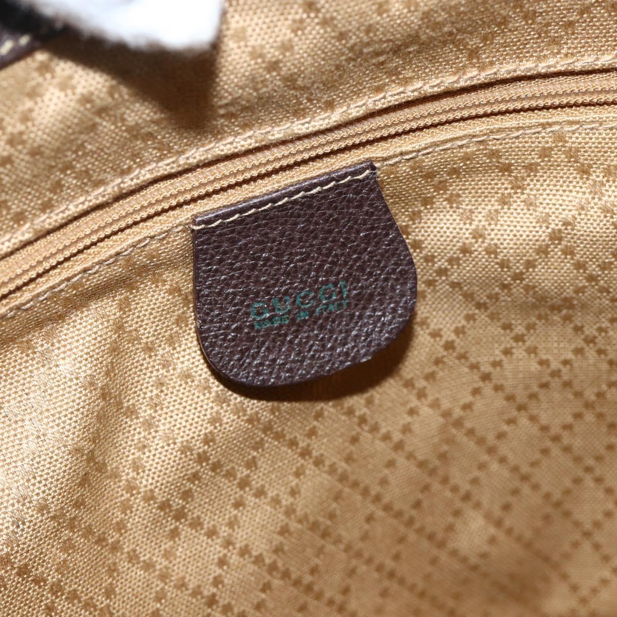 GUCCI Bamboo Backpack Leather Brown Gold 003 2058 0016 Auth BSZ111