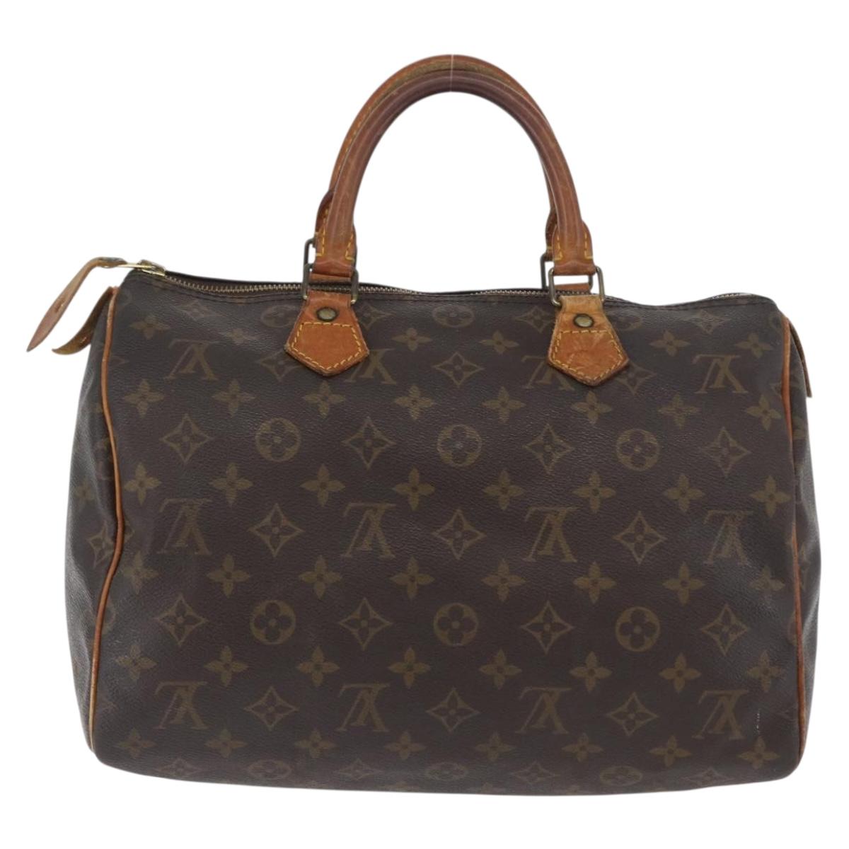 LOUIS VUITTON Monogram Speedy 30 Hand Bag M41526 LV Auth BSZ126