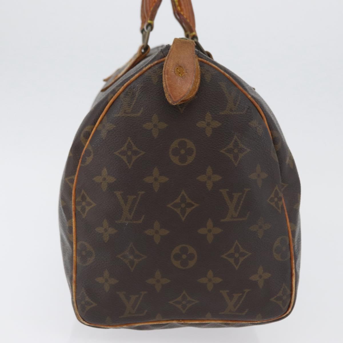 LOUIS VUITTON Monogram Speedy 30 Hand Bag M41526 LV Auth BSZ126