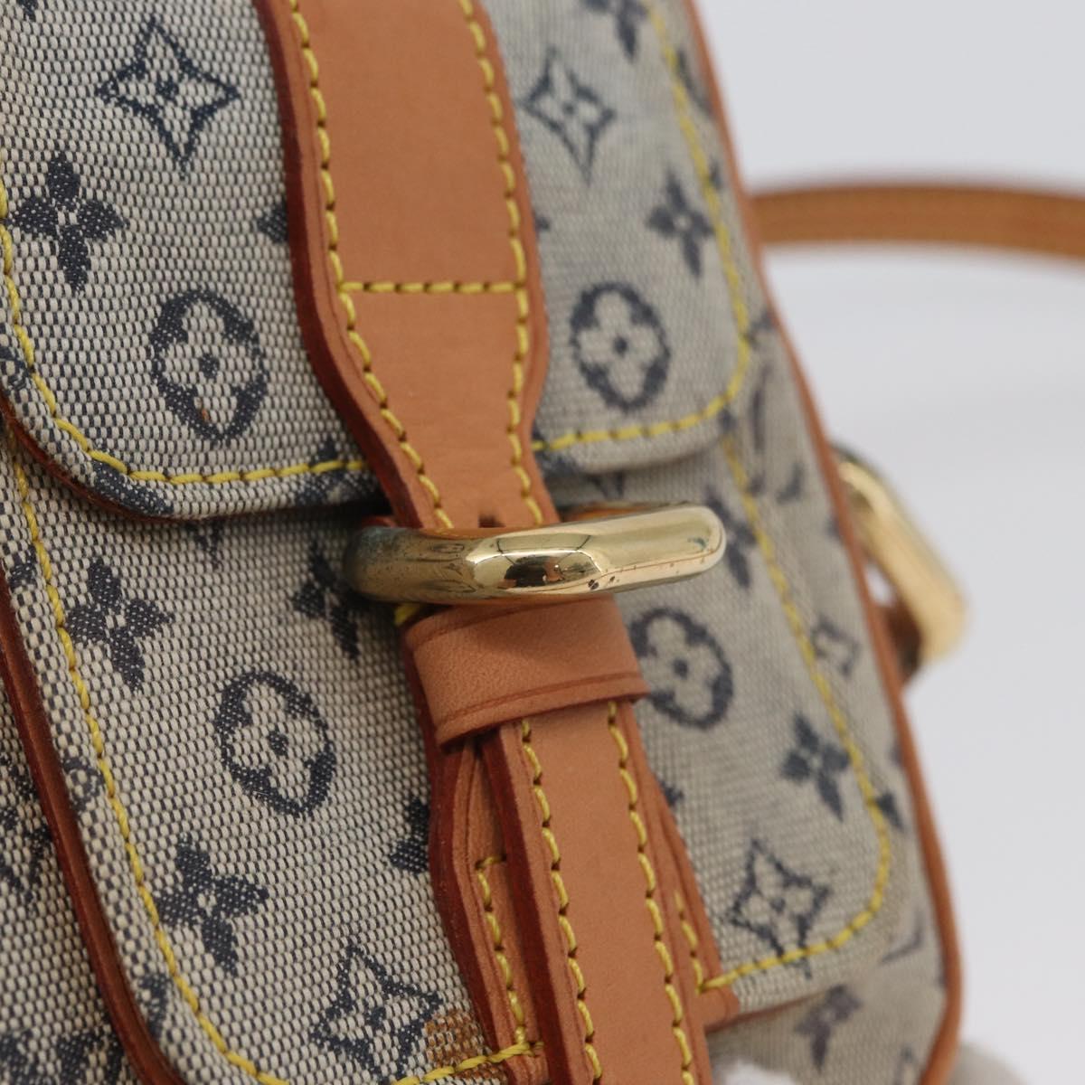 LOUIS VUITTON Monogram Mini Juliet PM Shoulder Bag Blue M92005 LV Auth BSZ132