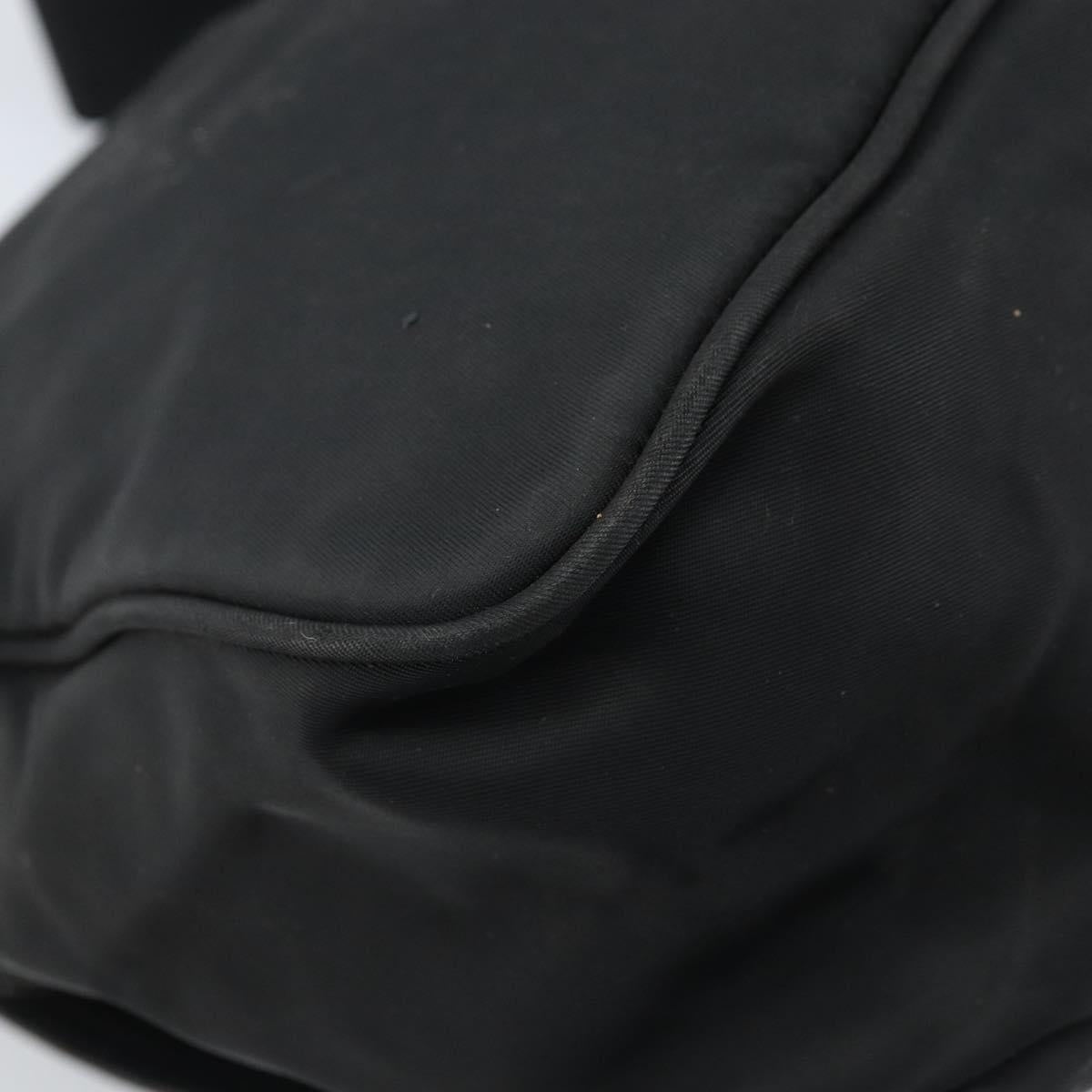 PRADA Shoulder Bag Nylon Black Silver Auth BSZ143