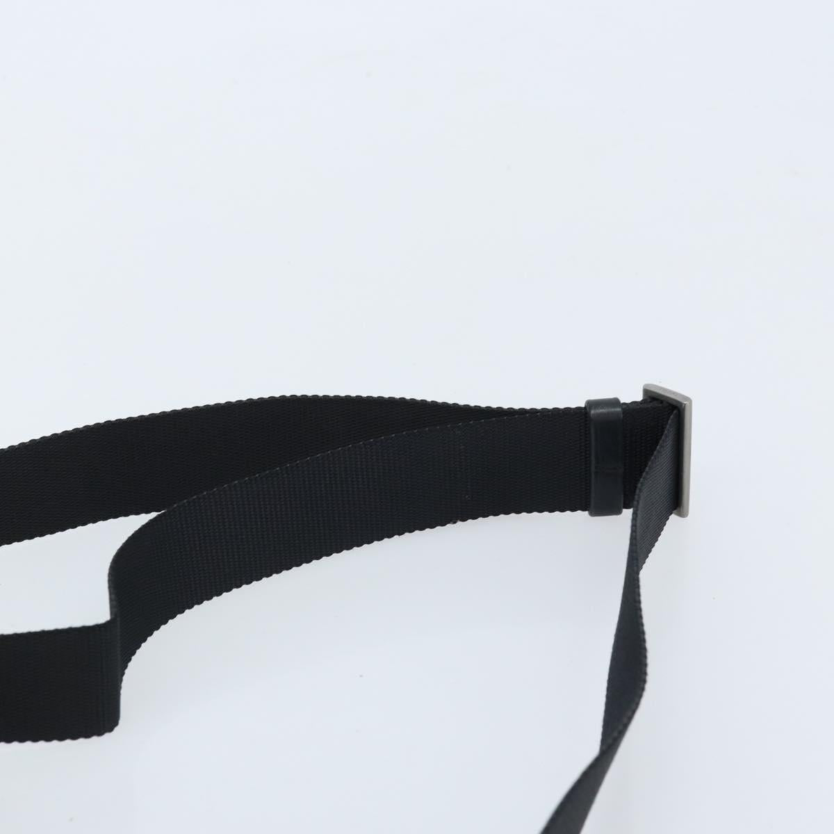 PRADA Shoulder Bag Nylon Black Silver Auth BSZ143