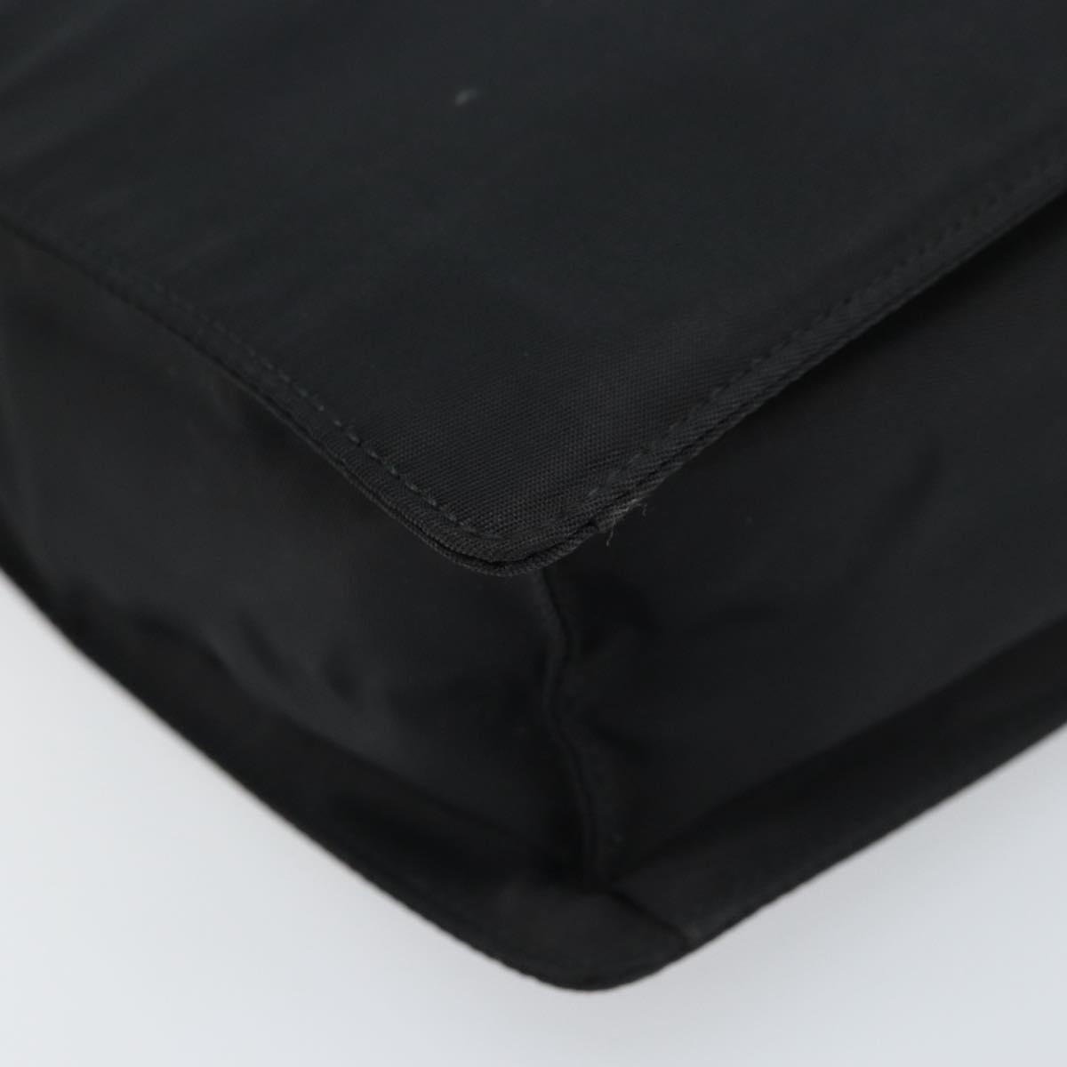 PRADA Hand Bag Nylon Black Silver Auth BSZ146
