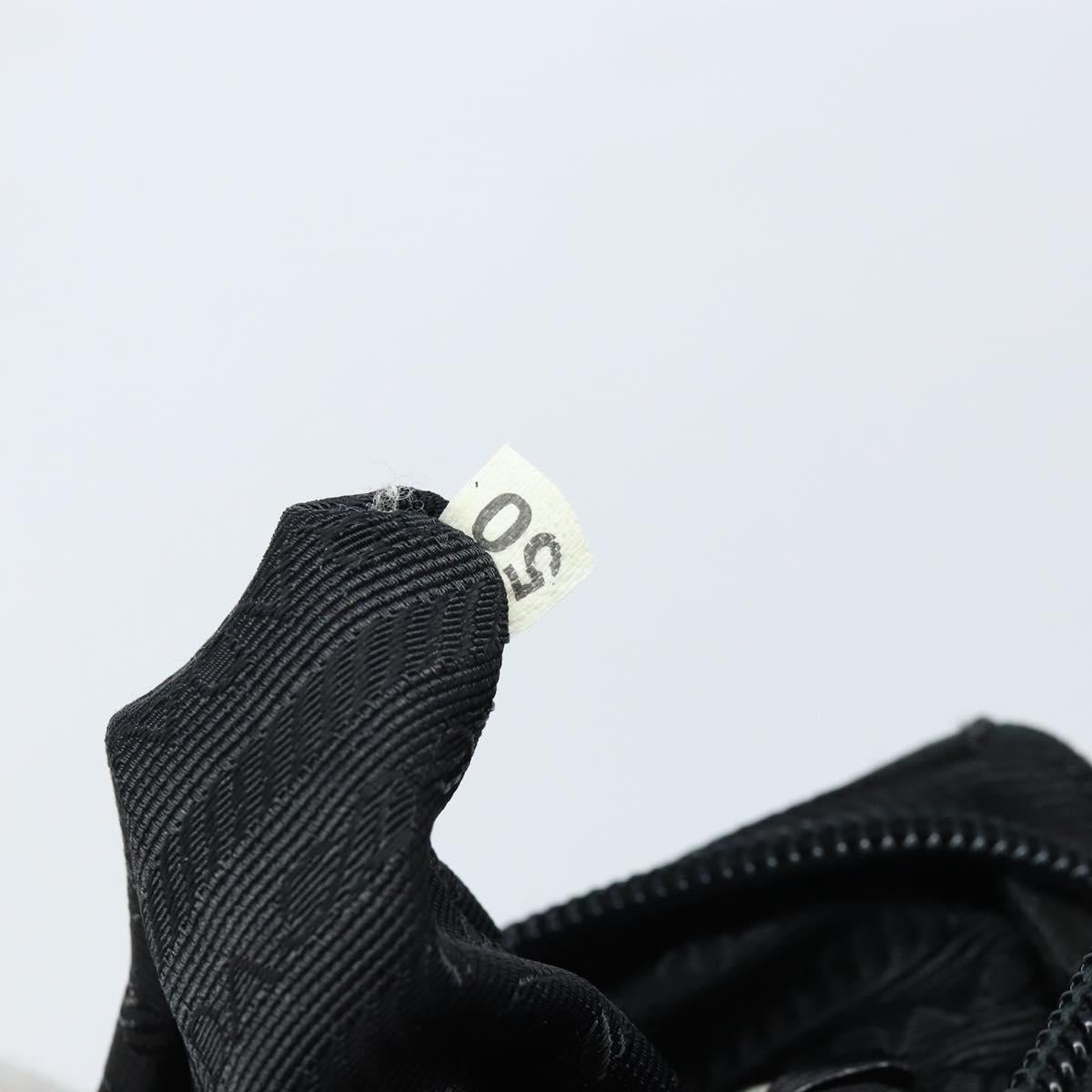 PRADA Hand Bag Nylon Black Silver Auth BSZ146