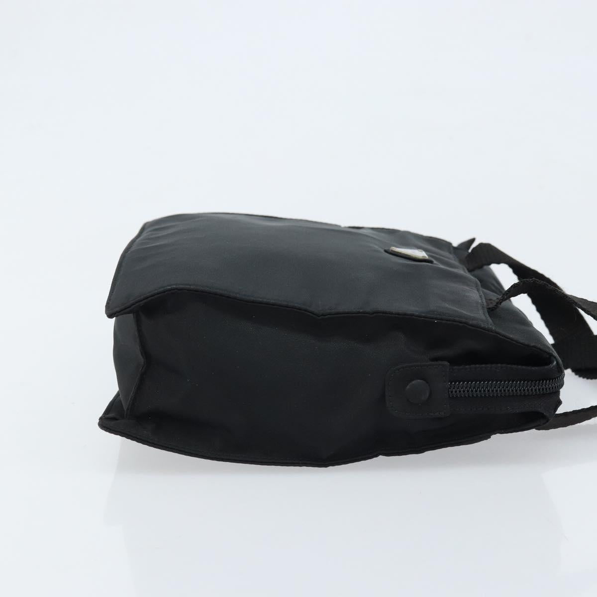 PRADA Hand Bag Nylon Black Silver Auth BSZ146