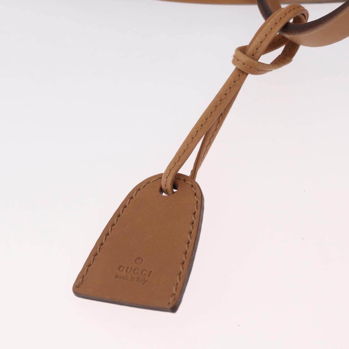 GUCCI Tote Bag Leather Beige 94898 Auth BSZ157