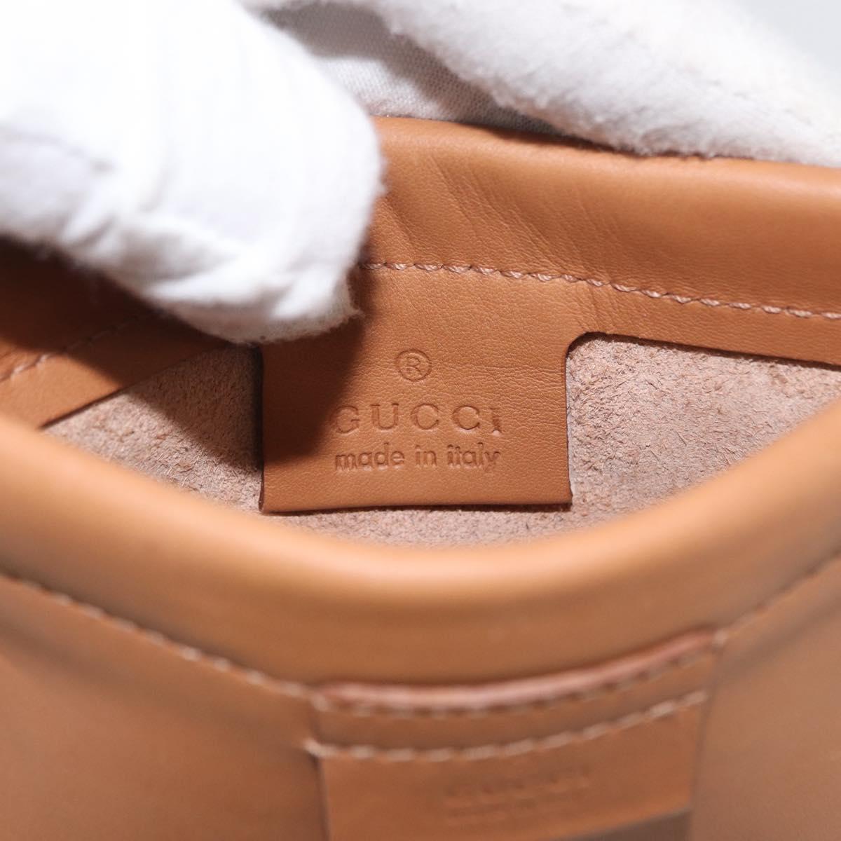GUCCI Tote Bag Leather Beige 94898 Auth BSZ157