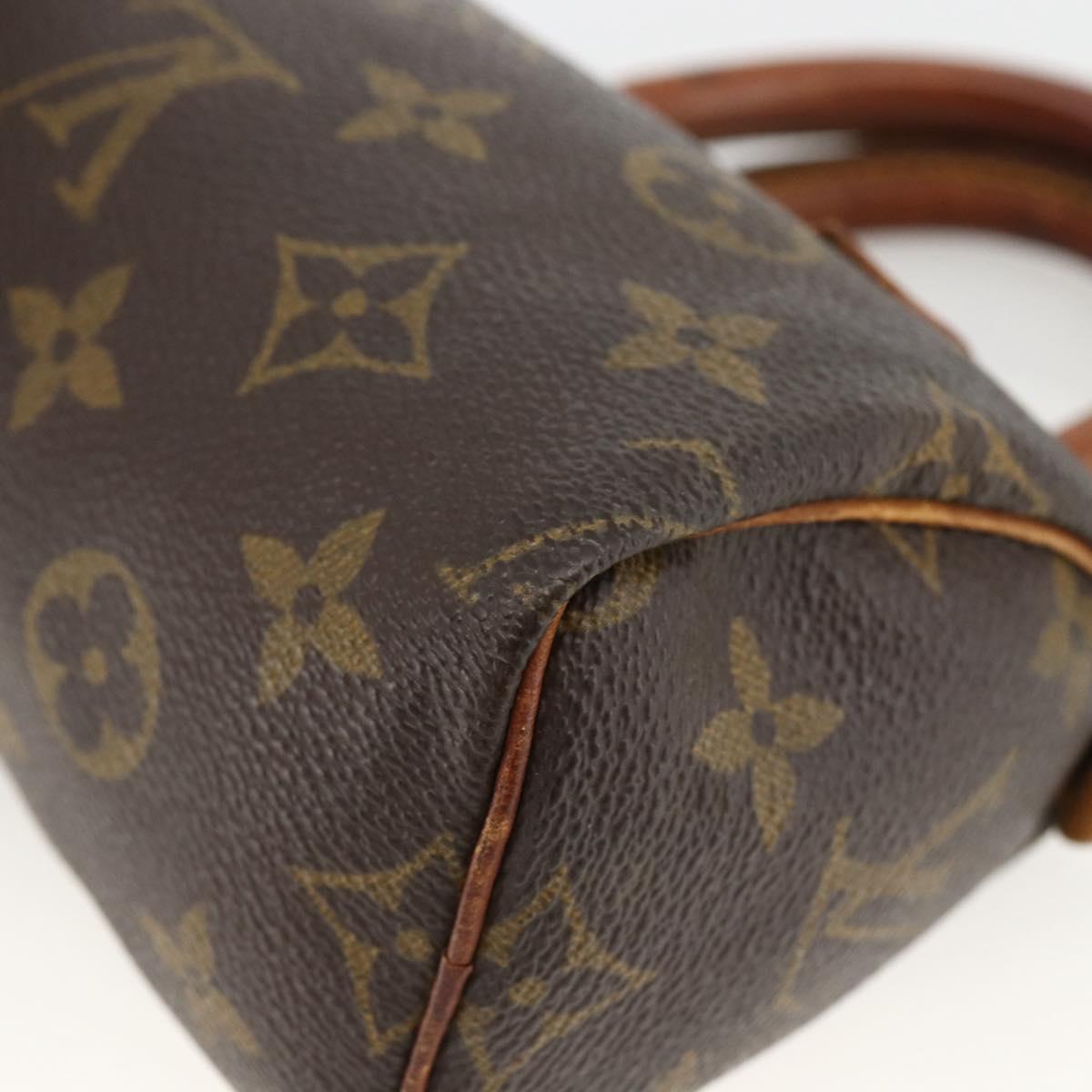 LOUIS VUITTON Monogram Mini Speedy Hand Bag M41534 LV Auth BSZ161