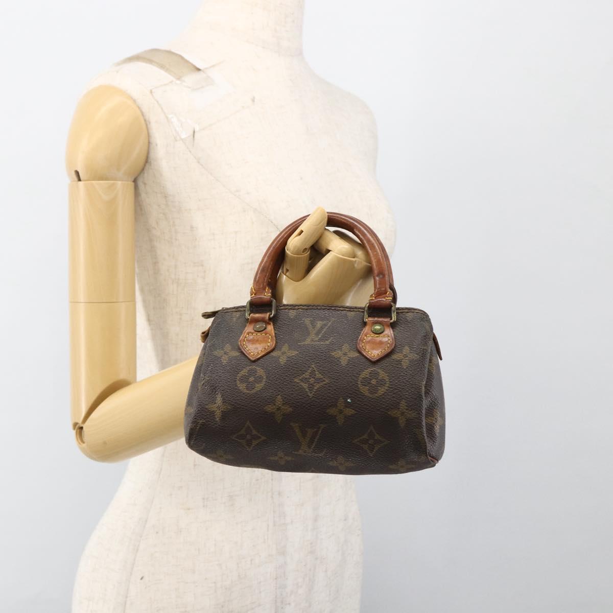 LOUIS VUITTON Monogram Mini Speedy Hand Bag M41534 LV Auth BSZ161