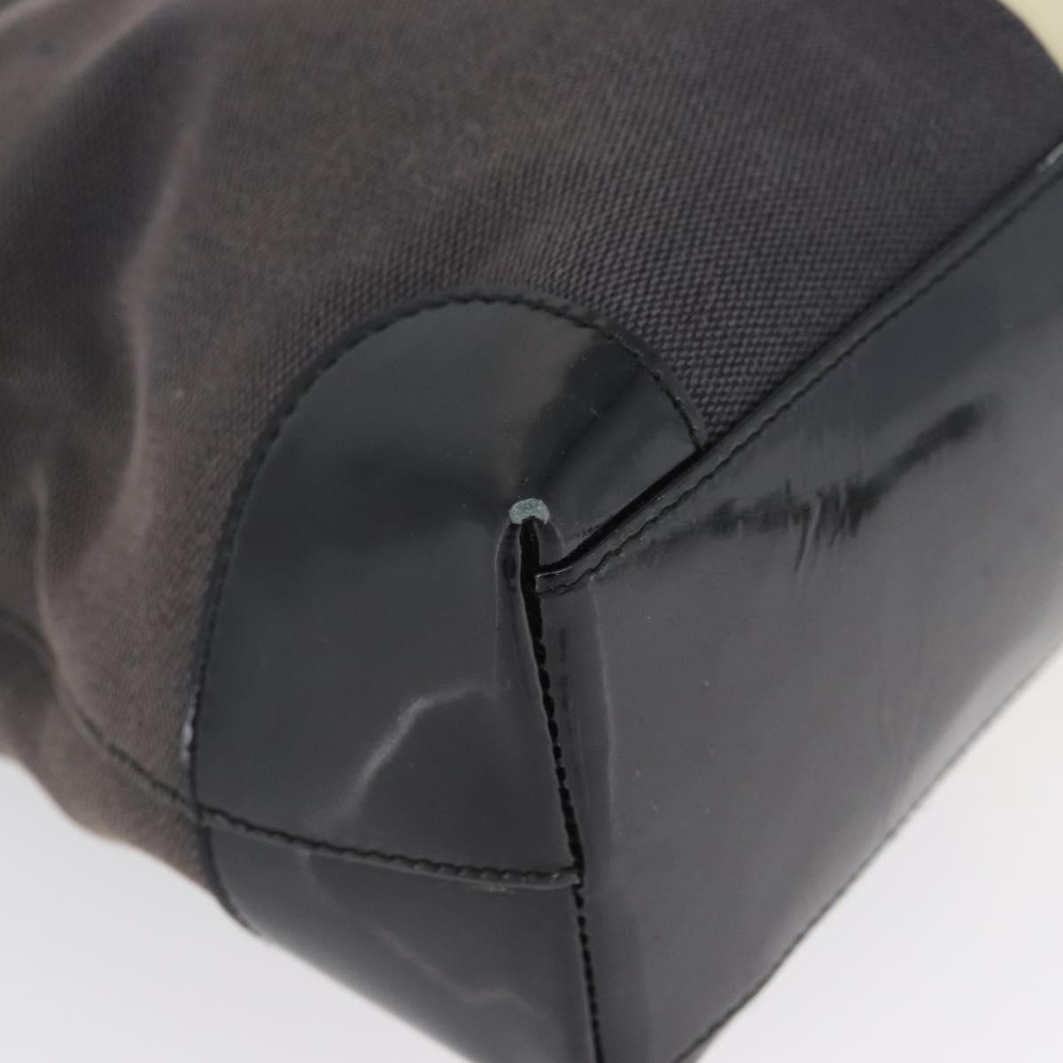 GUCCI Tote Bag Canvas Black Gold 002 1119 Auth BSZ162