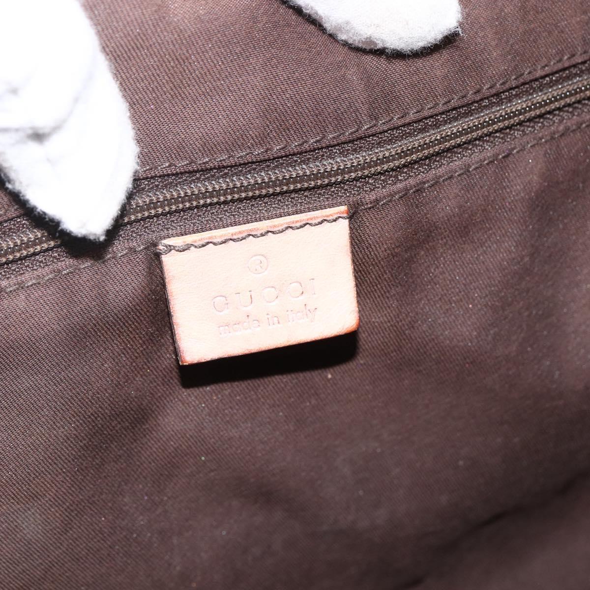 GUCCI GG Canvas Abbey Tote Bag Beige Gold 141472 Auth BSZ183