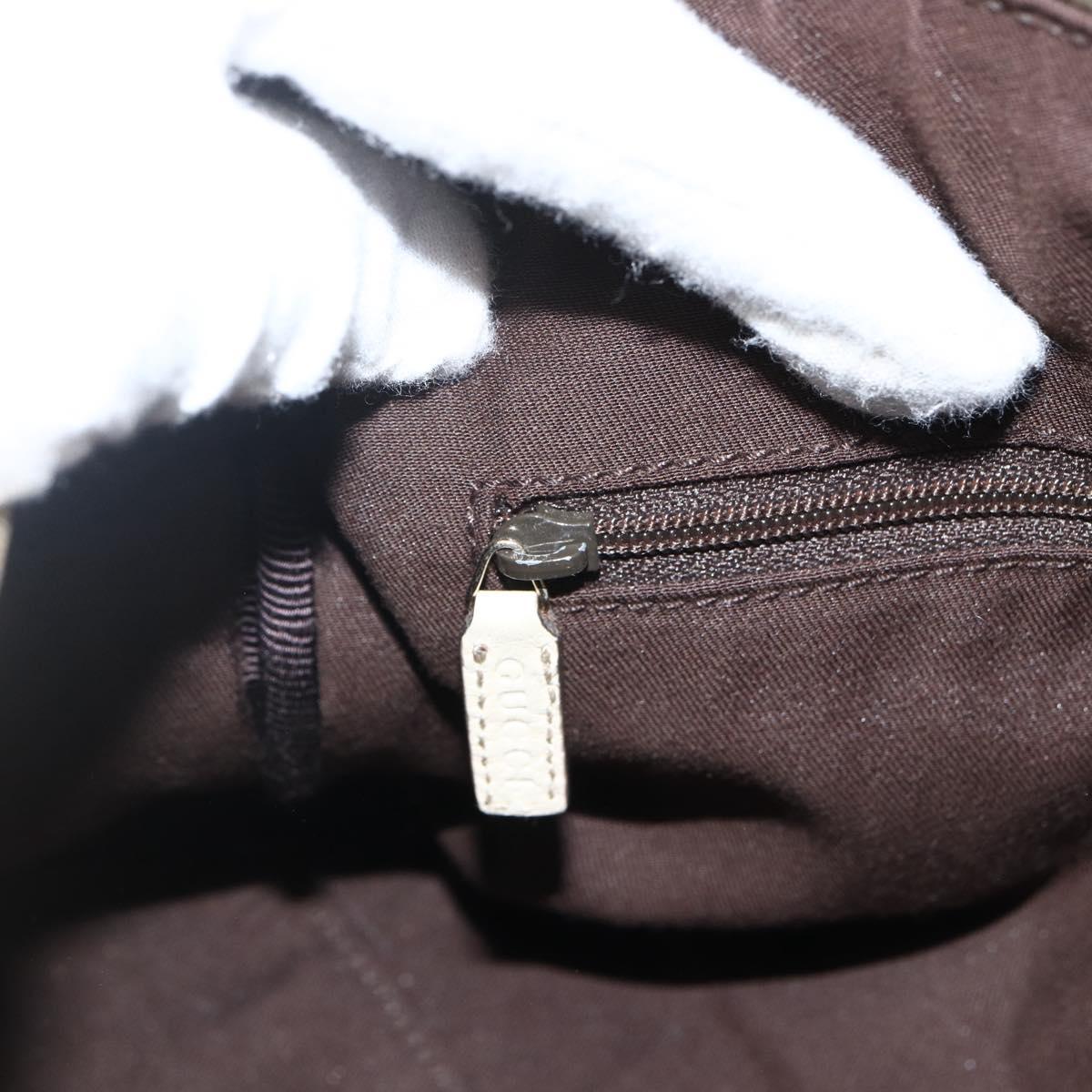GUCCI GG Canvas Hand Bag Beige Gold 130942 Auth BSZ194