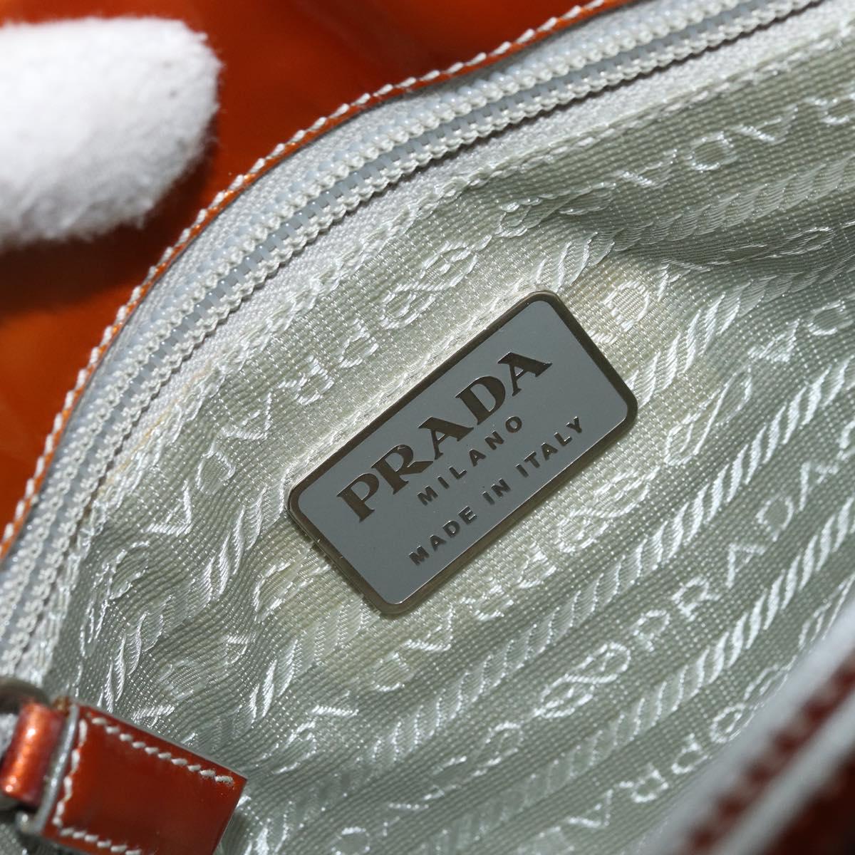 PRADA Sports Hand Bag Nylon Silver Auth BSZ195
