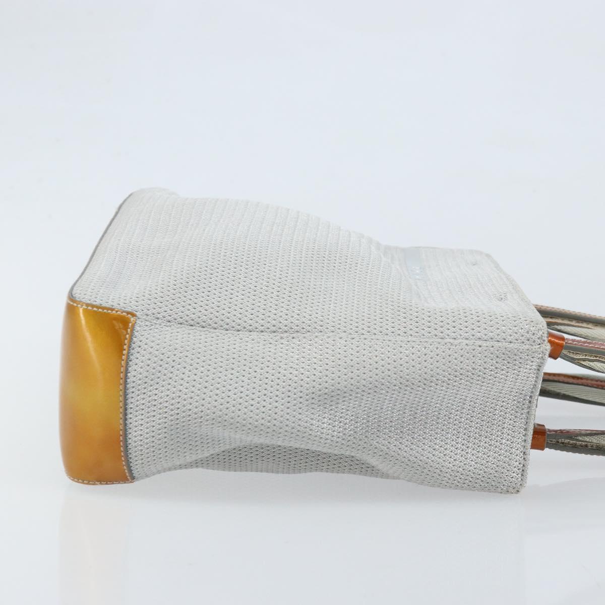 PRADA Sports Hand Bag Nylon Silver Auth BSZ195