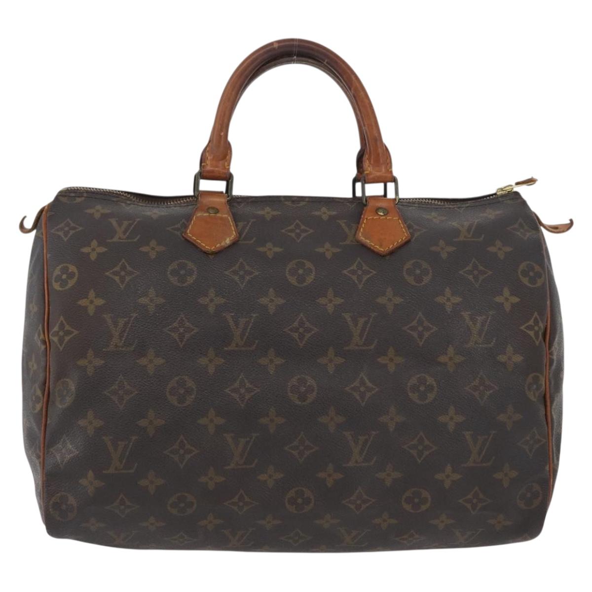 LOUIS VUITTON Monogram Speedy 35 Hand Bag M41524 LV Auth BSZ222