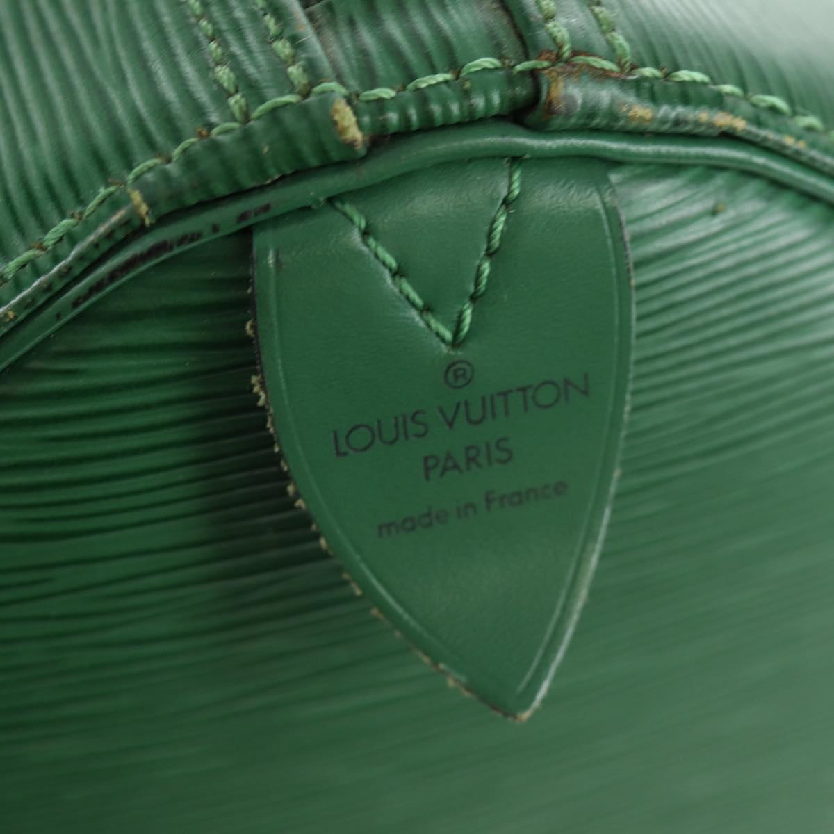 LOUIS VUITTON Epi Keepall 45 Boston Bag Green M42974 LV Auth BSZ230A
