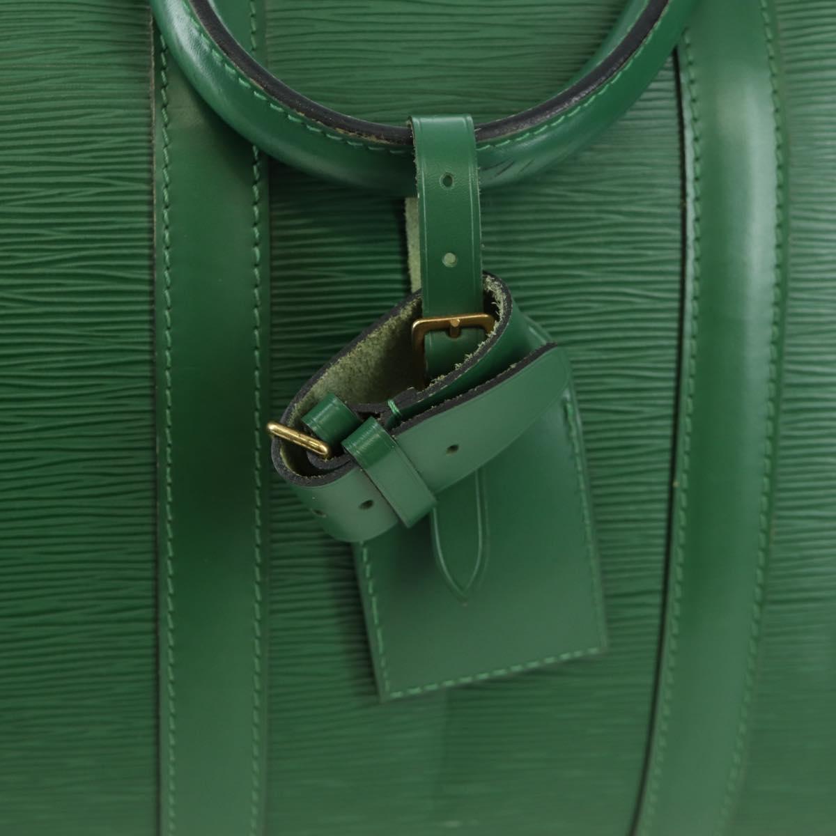LOUIS VUITTON Epi Keepall 45 Boston Bag Green M42974 LV Auth BSZ230A