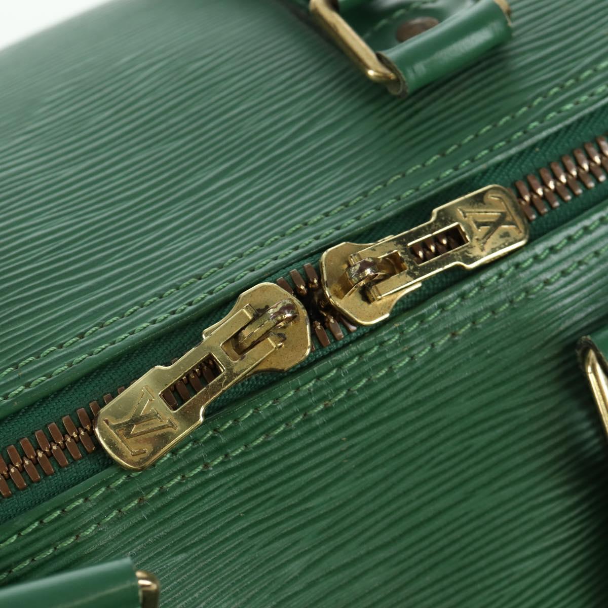 LOUIS VUITTON Epi Keepall 45 Boston Bag Green M42974 LV Auth BSZ230A