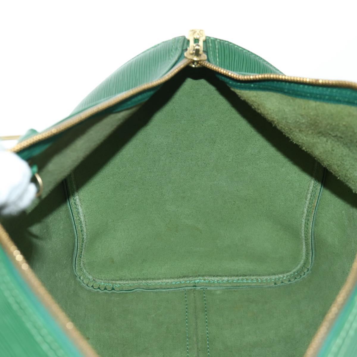 LOUIS VUITTON Epi Keepall 45 Boston Bag Green M42974 LV Auth BSZ230A