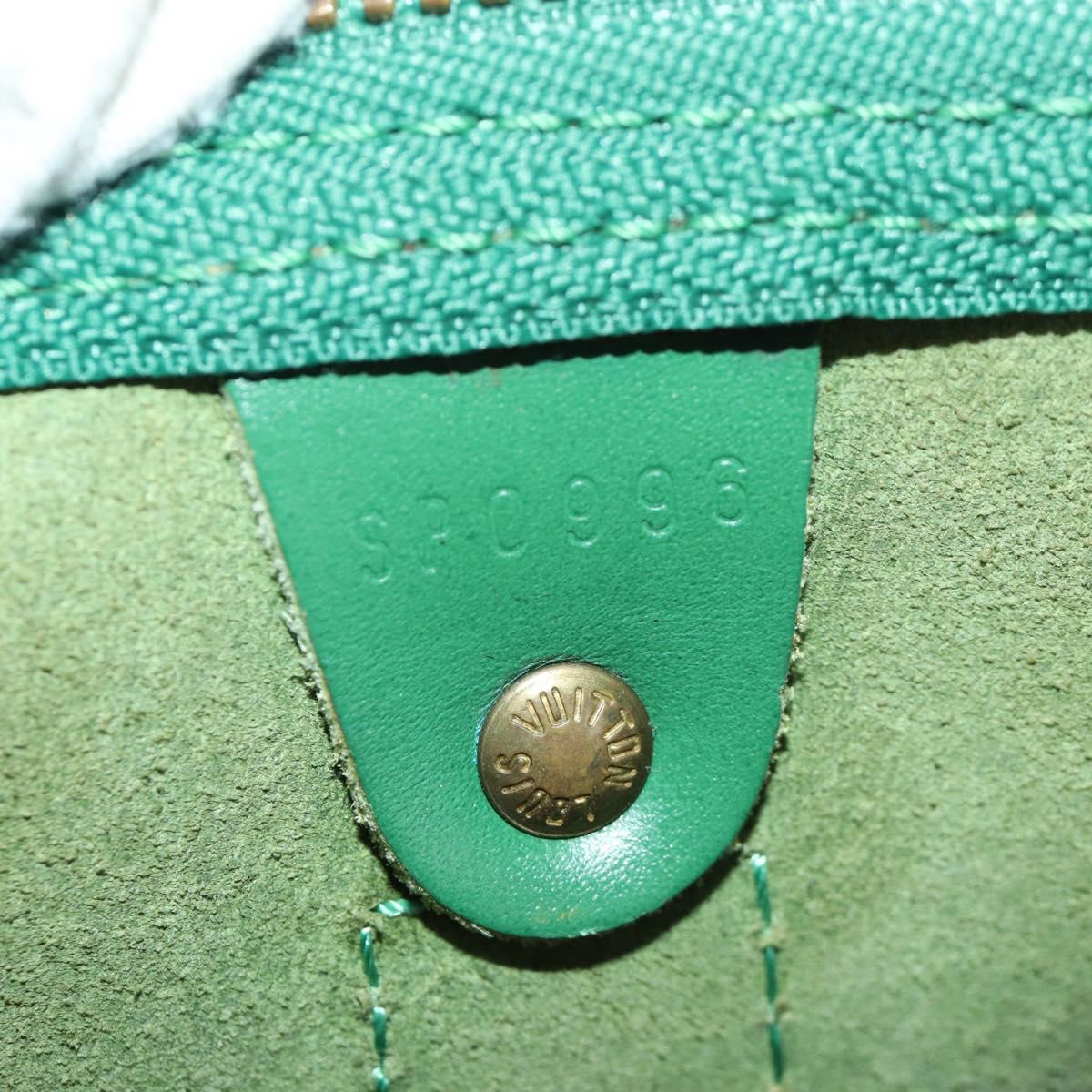 LOUIS VUITTON Epi Keepall 45 Boston Bag Green M42974 LV Auth BSZ230A