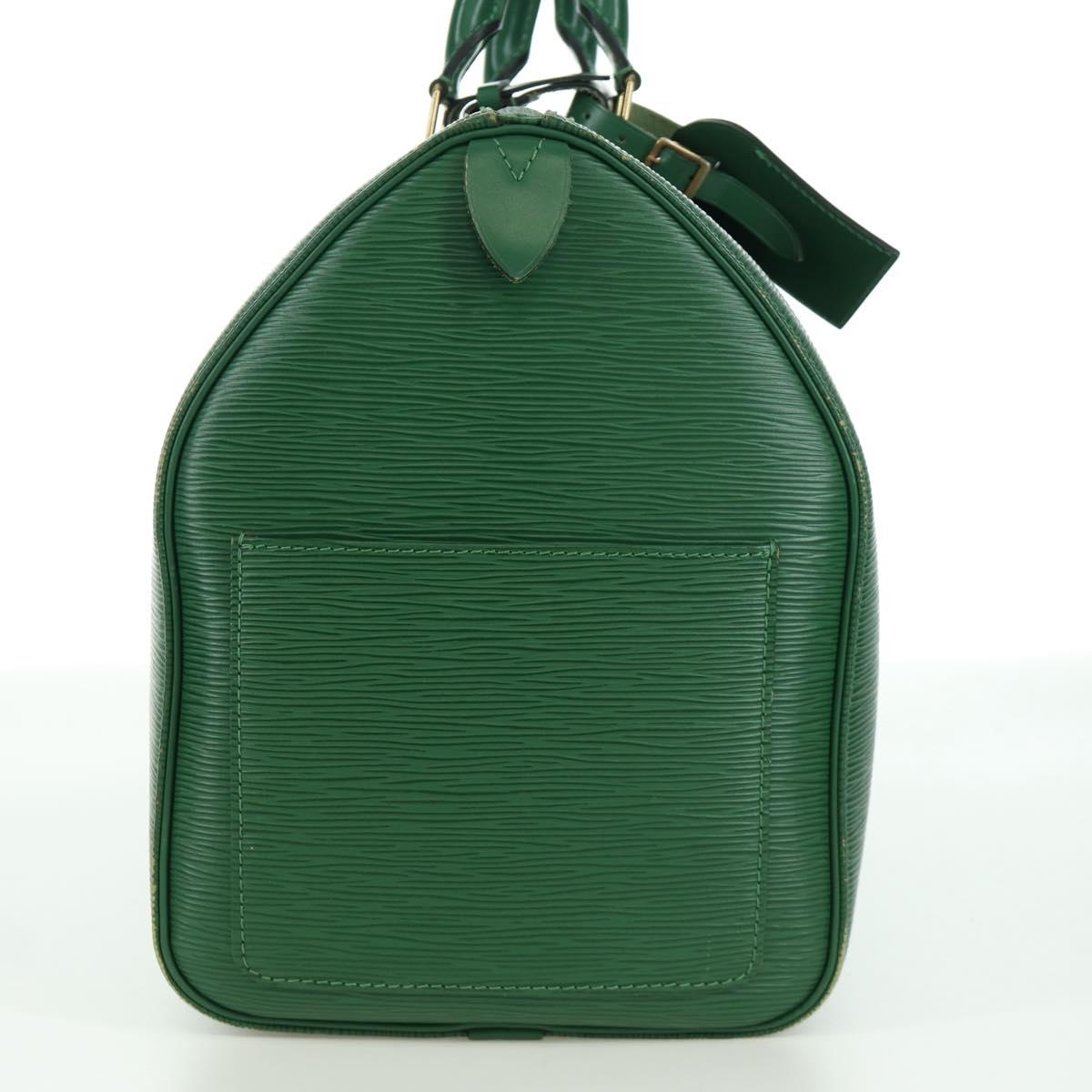 LOUIS VUITTON Epi Keepall 45 Boston Bag Green M42974 LV Auth BSZ230A