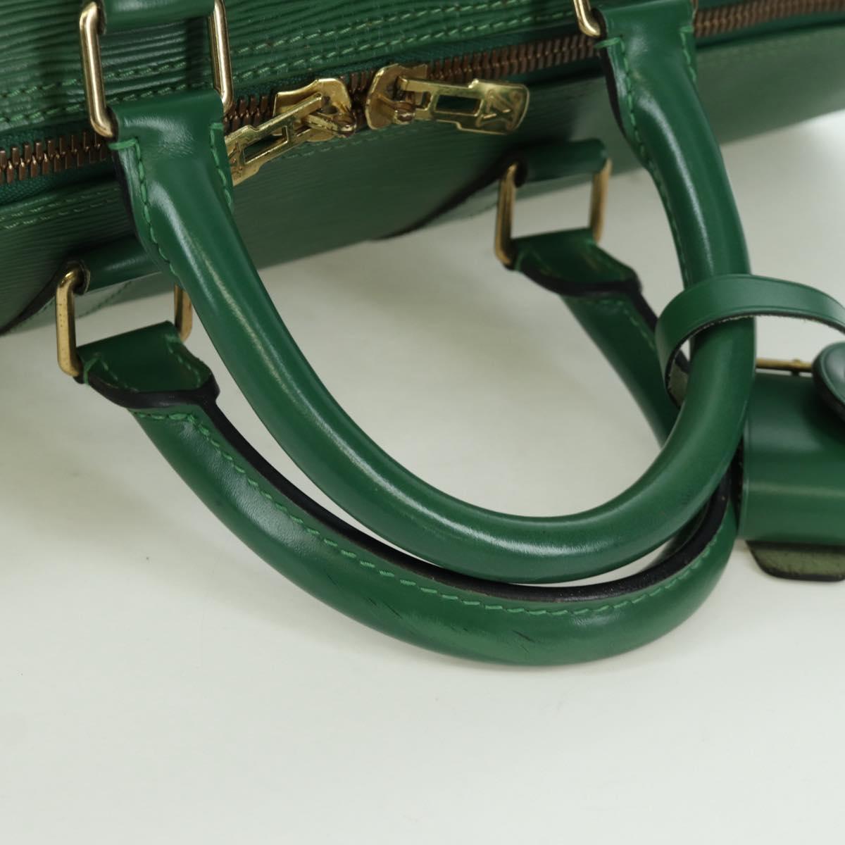 LOUIS VUITTON Epi Keepall 45 Boston Bag Green M42974 LV Auth BSZ230A